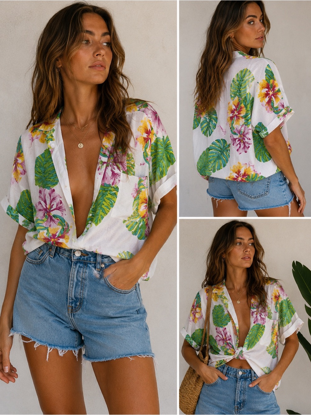 Vintage Michel Hawaiian Blouse